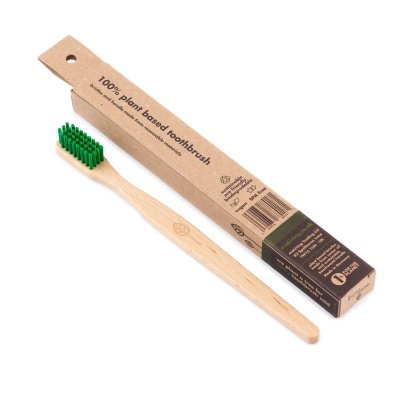 100% Plant-Based Beech Wood Toothbrush - Made in Germany - boobalou.co.uk