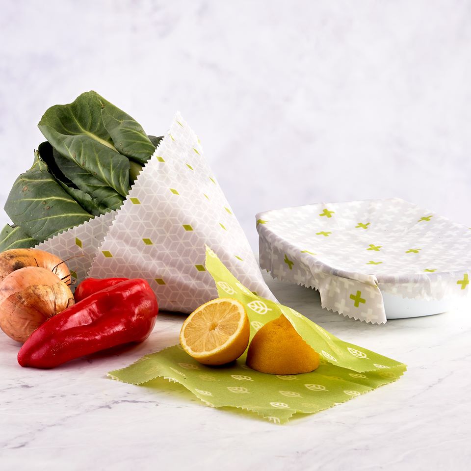 ecoLiving Reusable Vegan Food Wraps - A Set of 3 - boobalou.co.uk